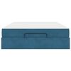 vidaXL Bettgestell mit Matratze mit Matratze 2 pcs Blau Samt