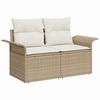 vidaXL Garten-Sofa-Set mit Kissen mit Speicher 5 pcs Beige und Creme