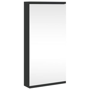 vidaXL Eck-Spiegelschrank Schwarz 30x24x60 cm