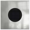 vidaXL Solar LED Weg Licht 2 pcs Silber Galvanisiertes Stahl