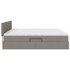 vidaXL Aufbewahrungsbett mit Matratze Taupe 200 x 200 cm Holzwerkstoff