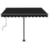 vidaXL Markise Manuell Einziehbar mit LED 300x250 cm Anthrazit