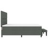 vidaXL Boxspringbett mit Matratze Dunkelgrau 180 x 200 cm Stoff