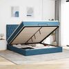 vidaXL Ottoman-Bett mit Matratzen Dunkelblau 180x200 cm Samt