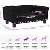 vidaXL Hundebett Schwarz 70x45x30 cm Samt