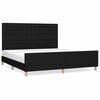 vidaXL Bettgestell ohne Matratze Schwarz 180x200 cm Stoff