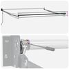 vidaXL Markise Einziehbar Anthrazit und Wei&szlig; 4x3 m Stoff und Aluminium