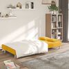 vidaXL Schlafsofa 2-Sitzer mit 2 Kissen Gelb Stoff