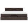 vidaXL Ottoman-Bett mit Matratze Dunkelbraun 180x200 cm Stoff