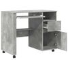 vidaXL Tisch mit R&auml;dern Beton Grau 91 x 50 x 77 cm Holzwerkstoff