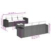 vidaXL 7-tlg. Garten-Sofagarnitur mit Kissen Beige Poly Rattan