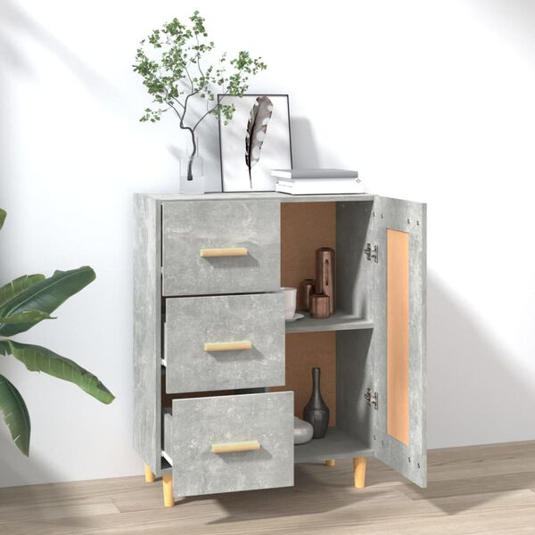 vidaXL Sideboard Betongrau 69,5x34x90 cm Holzwerkstoff