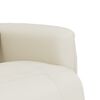 vidaXL Massagesessel mit Fu&szlig;teil Creme Kunstleder