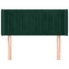 vidaXL Kopfteil mit Ohren Dunkelgr&uuml;n 103x16x78/88 cm Samt