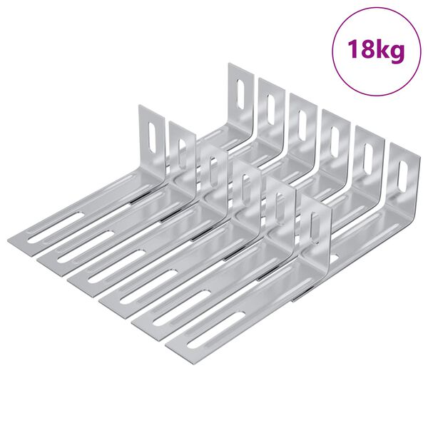 vidaXL Anti-Kipp-Halterung Uni 1268 pcs Silber Eisen