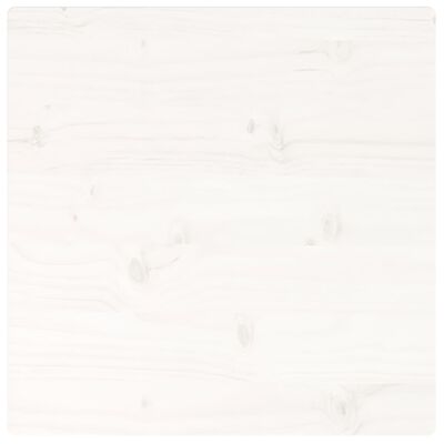 vidaXL Tischplatte Weiß 50x50x2,5 cm Massivholz Kiefer Quadratisch