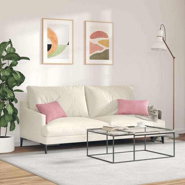 vidaXL Sofakissen 2 St&uuml;ck Rosa 50 x 30 cm Cordstoff