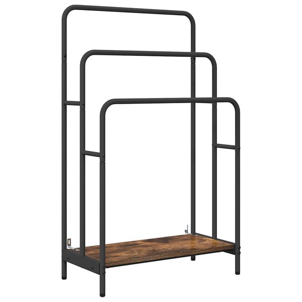 vidaXL Kleiderst&auml;nder mit Regal Ger&auml;ucherte Eiche 60 x 30 x 100,5 cm