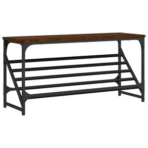vidaXL Schuhregal Braun Eichen-Optik 90x30x45 cm Holzwerkstoff