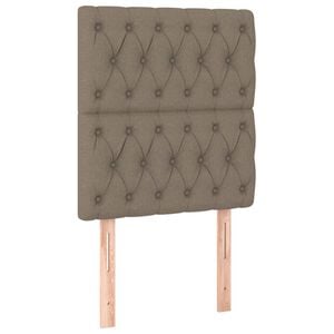 vidaXL Kopfteil Taupe 80x7x118/128 cm Stoff