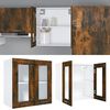 vidaXL H&auml;ngeschrank Lyon Glas R&auml;uchereiche 60x31x60 cm Holzwerkstoff