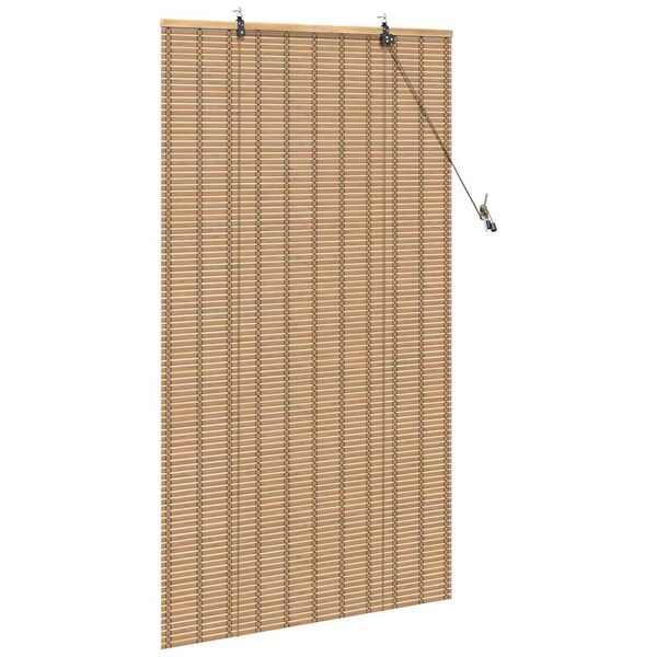 vidaXL Rollo mit Vorh&auml;ngen Natur 80 x 160 cm Bambus