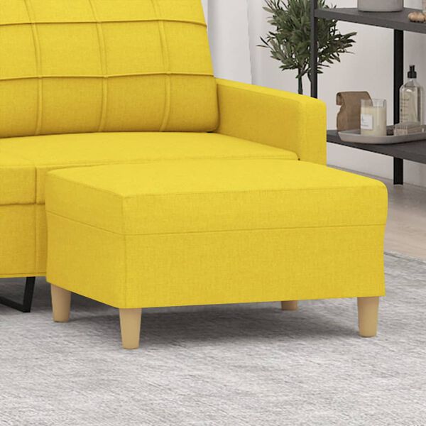 vidaXL Fu&szlig;hocker Hellgelb 70x55x41 cm Stoff