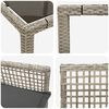 vidaXL Garten Essgruppe 5 pcs Hellgrau Poly-Rattan