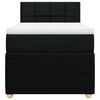 vidaXL Boxspringbett mit Matratze Schwarz 90x200 cm Stoff
