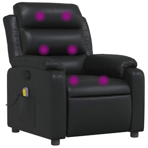 vidaXL Massagesessel Schwarz Kunstleder