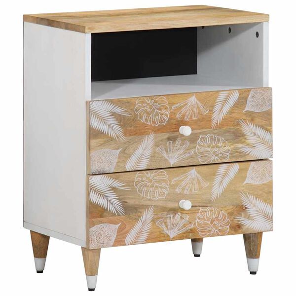 vidaXL Nachttisch 50x33x60 cm Massivholz Mango