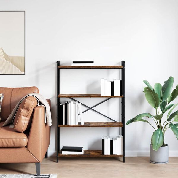 vidaXL B&uuml;cherregal Ger&auml;ucherte Eiche 80 x 30 x 120 cm Holzwerkstoff