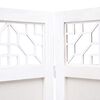 vidaXL 4-teiliger Raumteiler Creme 140 x 165 cm Stoff