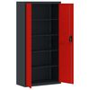vidaXL Aktenschrank Anthrazit und Rot 90x40x180 cm Stahl