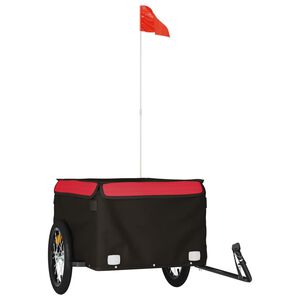 vidaXL Fahrradanh&auml;nger Schwarz und Rot 45 kg Eisen