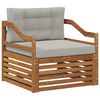 vidaXL Outdoor-Sofa Nat&uuml;rlich und Hellgrau
