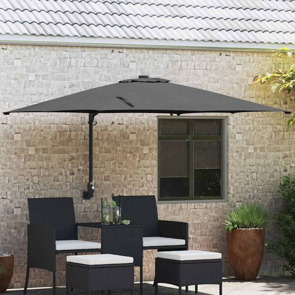 vidaXL Garten-Sonnenschirm Anthrazit 248,5 x 247,5 x 160 cm