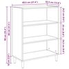 vidaXL Sideboard Schwarz Eichen-Optik 69,5 x 32,5 x 90 cm