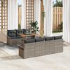 vidaXL Garten-Sofa-Set mit Kissen 8 pcs Grau