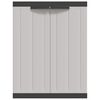 vidaXL Gartenschrank Grau und Schwarz 65x37x85 cm PP