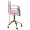 vidaXL Esszimmerst&uuml;hle 2 Stk. Drehbar Rosa Samt