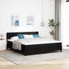 vidaXL Boxspringbett mit Matratze mit LED Schwarz 180 x 200 cm Stoff