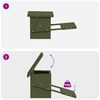 vidaXL H&uuml;hnertretfeeder Olive Gr&uuml;n 48,5 x 39,5 x 19 cm