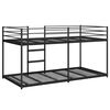 vidaXL Etagenbett ohne Matratze Schwarz 107x203 cm Stahl