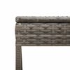 vidaXL Sonnenliegen 2 Stk. mit Tisch Grau Poly Rattan