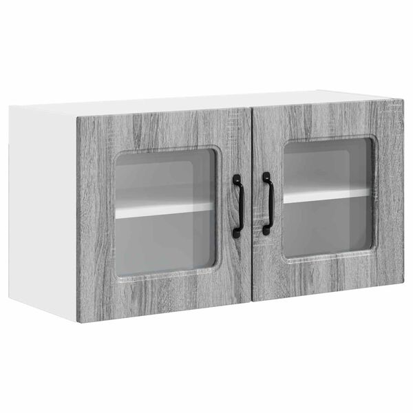 vidaXL K&uuml;chenschrank mit Speicher Kalmar Graues Sonoma 80 x 31 x 40 cm