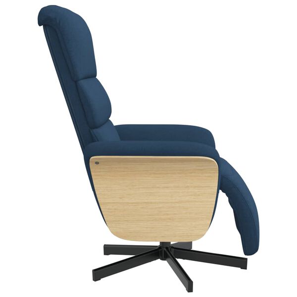 vidaXL Relaxsessel mit Fu&szlig;teil Blau Stoff
