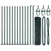 vidaXL Zaun mit Pfosten Gr&uuml;n 1 x 25 m Stahl und PVC