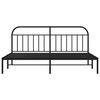 vidaXL Bettgestell mit Kopfteil Metall Schwarz 200x200 cm