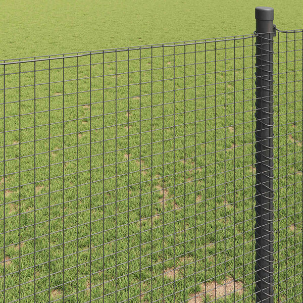 vidaXL Geschwei&szlig;ter Drahtzaun Grau 0.4 x 50 m